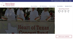 Desktop Screenshot of heartoftexasconcertband.org