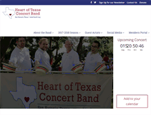 Tablet Screenshot of heartoftexasconcertband.org